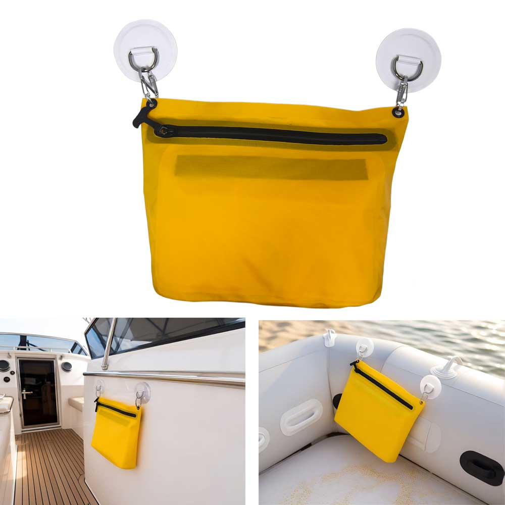 Fishing Kayak Cart - กระเป๋ากันน้ำ IPX7 สำหรับเก็บของบนเรือยอชท์ เรือเดินทะเล ซองใส่โทรศัพท์กันน้ำ ผ้าขนหนูสำหรับตกปลาบนเรือคายัคแบบเป่าลม