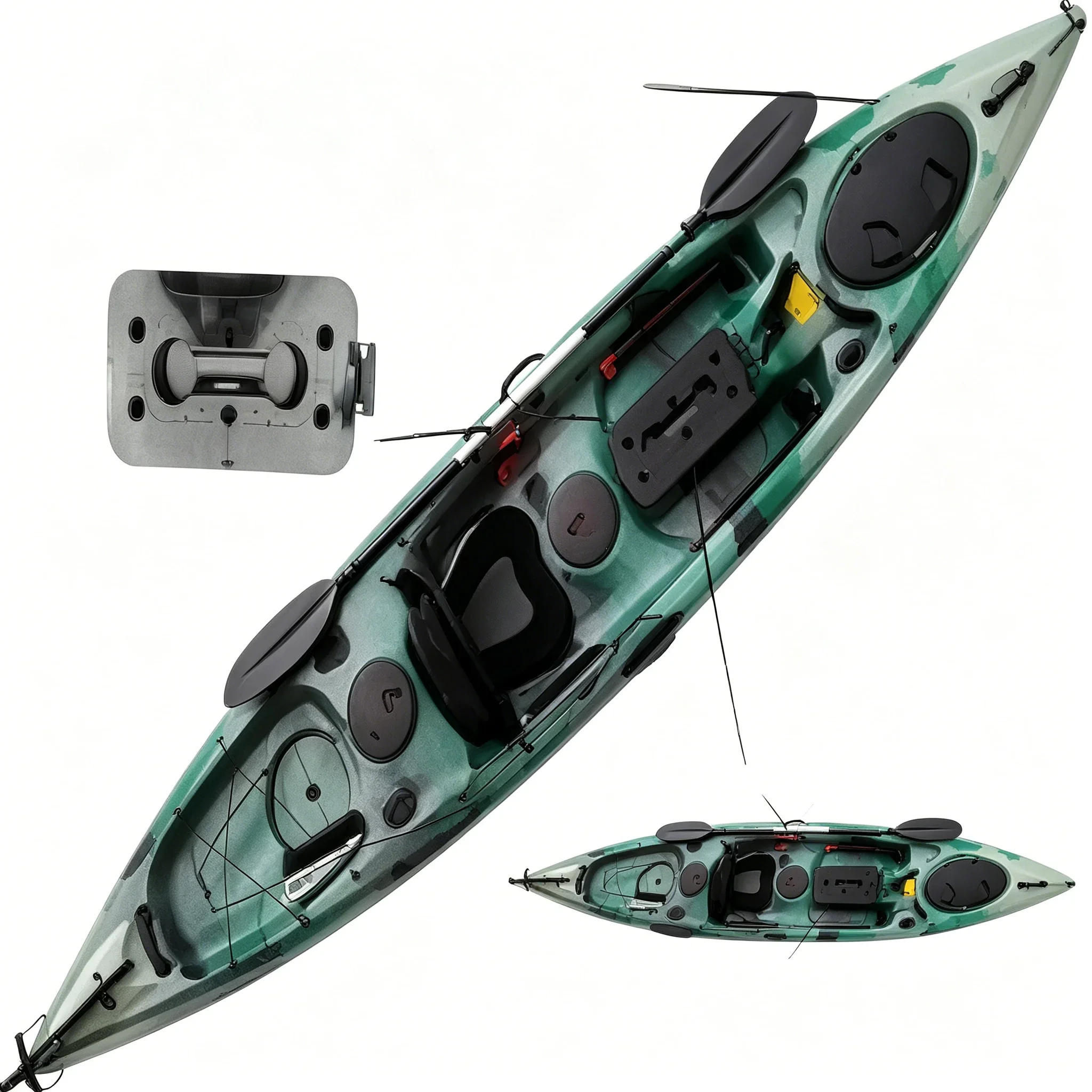 เรือคายัคตกปลาแบบใช้เท้าเหยียบ - Fishing Kayak Pedal Drive บทวิจารณ์และราคา